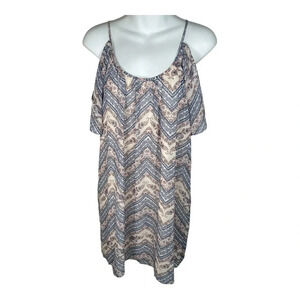 Bailey Blue Boho Off The Shoulder Dress Medium